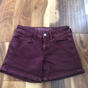 Maroon American Eagle Shorts